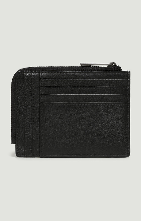Men's zip-around coin purse, BLACK Men's zip-around coin purse, BLACK, hi-res-1