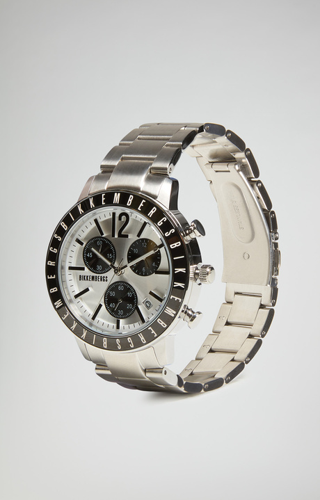 Steel watch, SILVER/BLACK Steel watch, SILVER/BLACK, hi-res-1