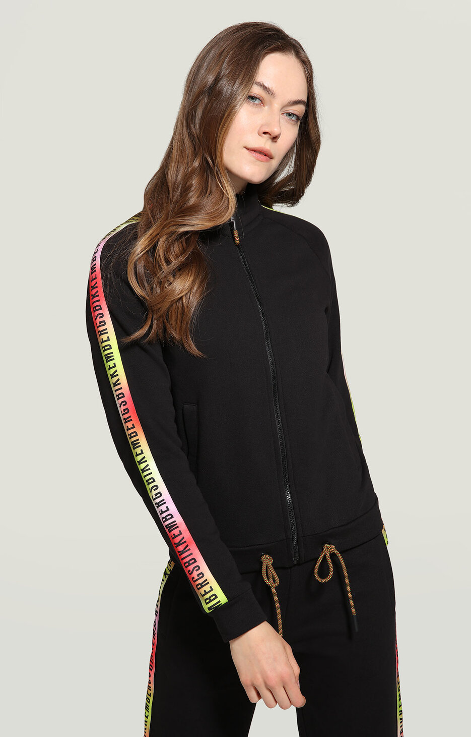 Women's sweatshirt with tie-dye detail, BLACK Women's sweatshirt with tie-dye detail, BLACK, hi-res-1