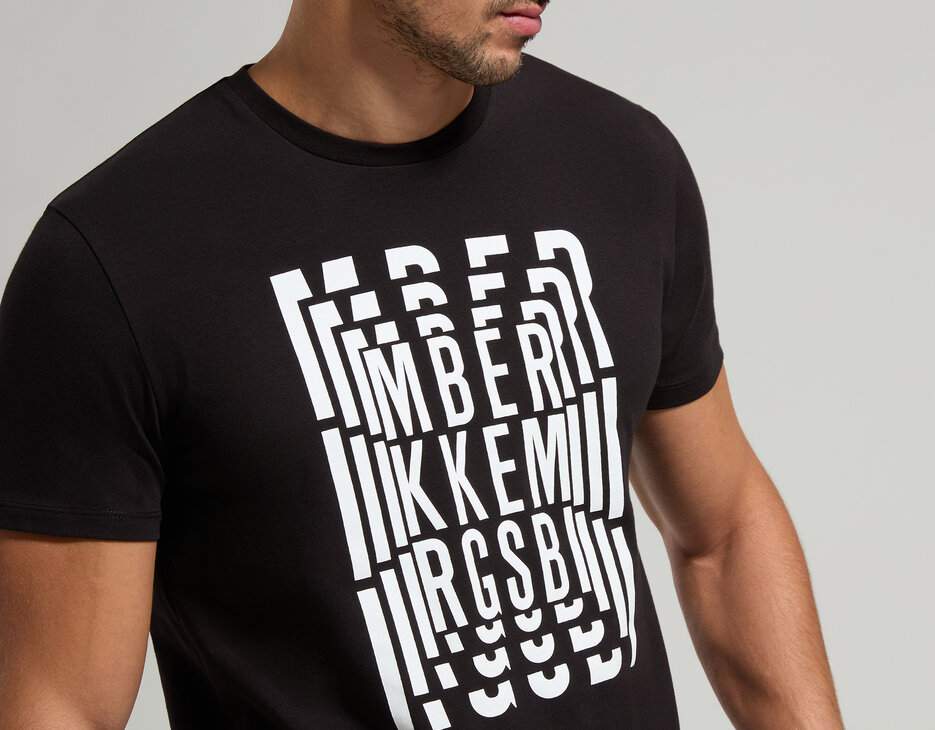 Printed men's shirt, BLACK Printed men's shirt, BLACK, hi-res-1