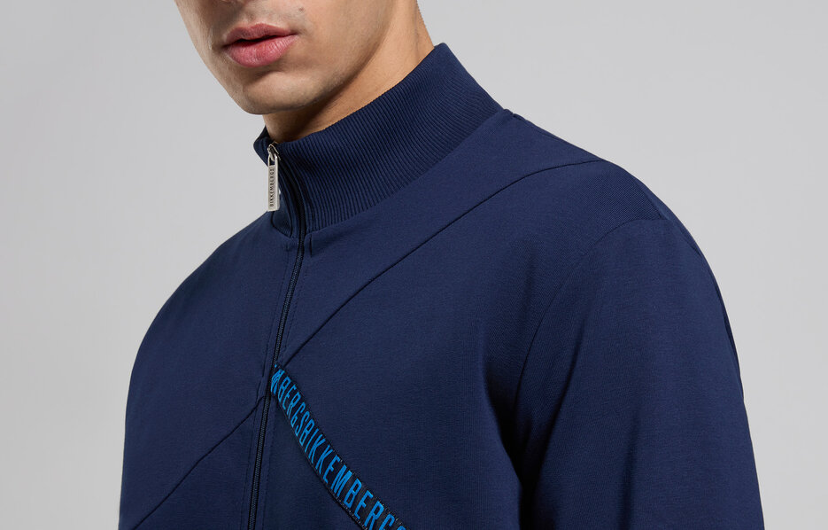 Men's sweatshirt with intarsia, DRESS BLUES Men's sweatshirt with intarsia, DRESS BLUES, hi-res-1