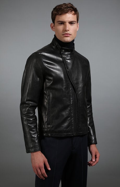 PELLE GIUBBOTTO - BLOUSON, BLACK, hi-res-1
