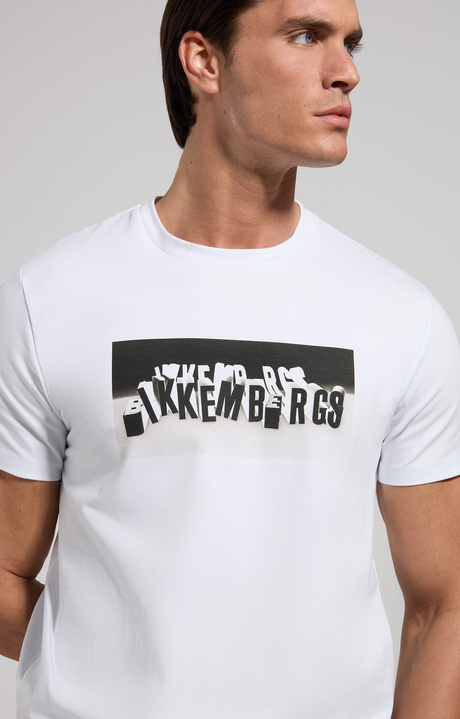 Men's print T-shirt, WHITE Men's print T-shirt, WHITE, hi-res-1