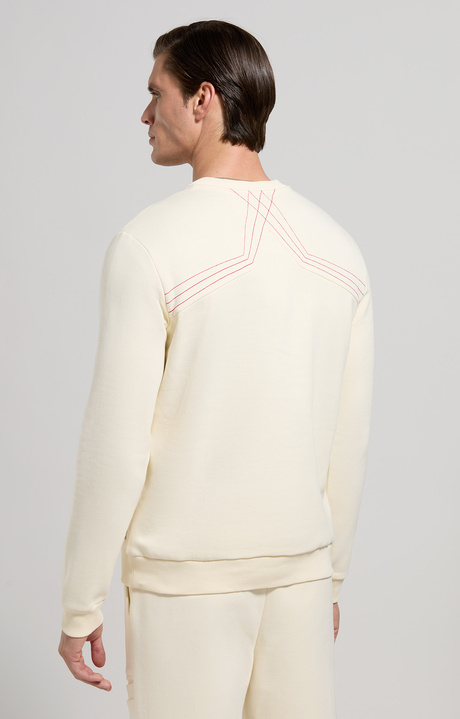 Men's sweatshirt with decorative stitching, TURTLEDOVE Men's sweatshirt with decorative stitching, TURTLEDOVE, hi-res-1