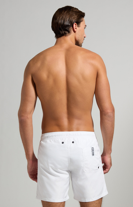 Striped men's boardshorts, WHITE, hi-res-1