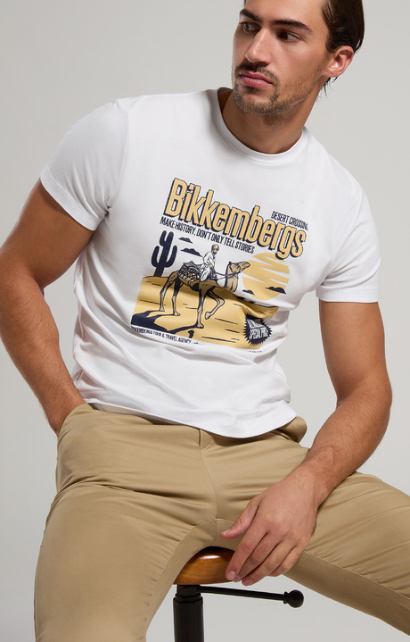 Men's T-shirt with Voyager print, WHITE Men's T-shirt with Voyager print, WHITE, hi-res-1
