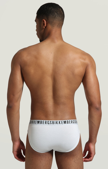 2-pack men's briefs in stretch cotton, WHITE 2-pack men's briefs in stretch cotton, WHITE, hi-res-1