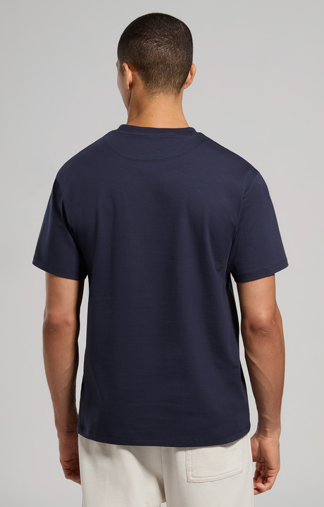 Men's T-shirt with tape print, DRESS BLUES Men's T-shirt with tape print, DRESS BLUES, hi-res-1