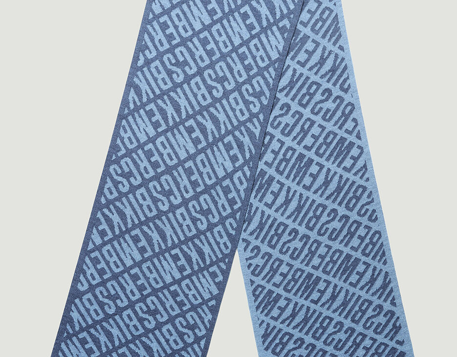 Scarf with all-over logo 25x182 cm, NAVY DENIM Scarf with all-over logo 25x182 cm, NAVY DENIM, hi-res-1