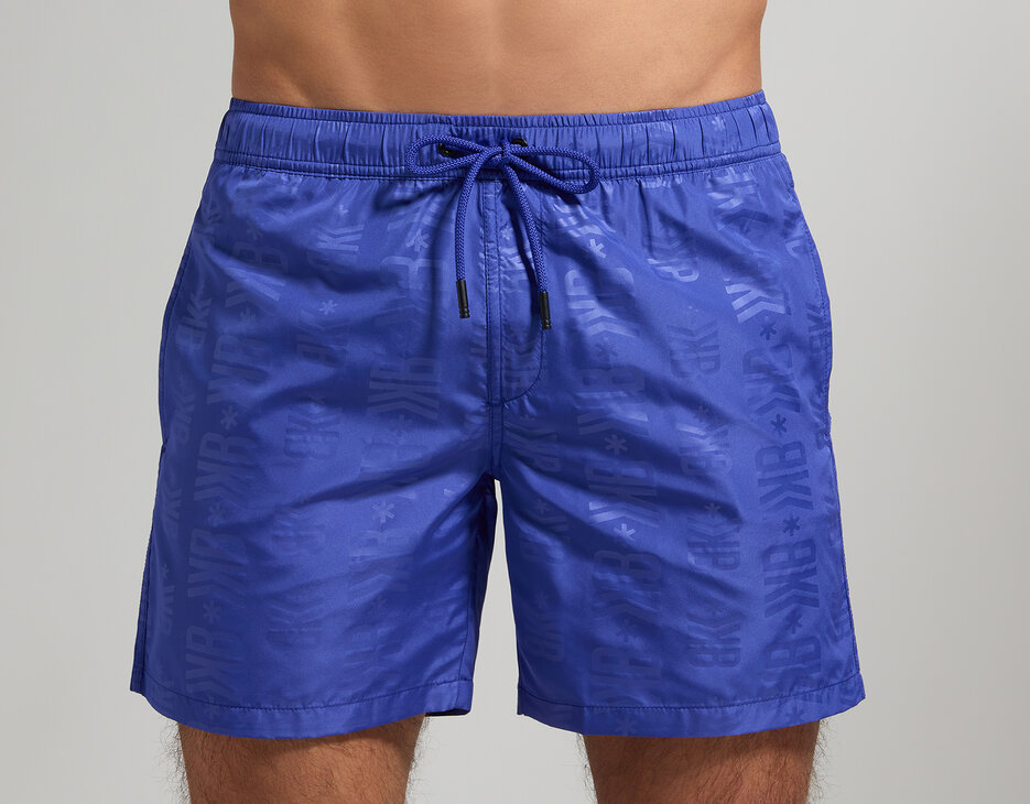 Men's boardshorts with tonal print, CLEMATIS BLUE Men's boardshorts with tonal print, CLEMATIS BLUE, hi-res-1