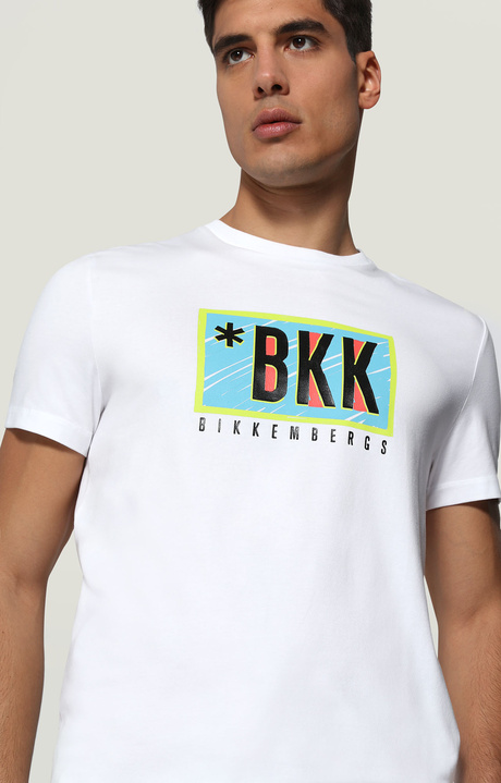 Men's T-shirt with patch, OPTICAL WHITE Men's T-shirt with patch, OPTICAL WHITE, hi-res-1