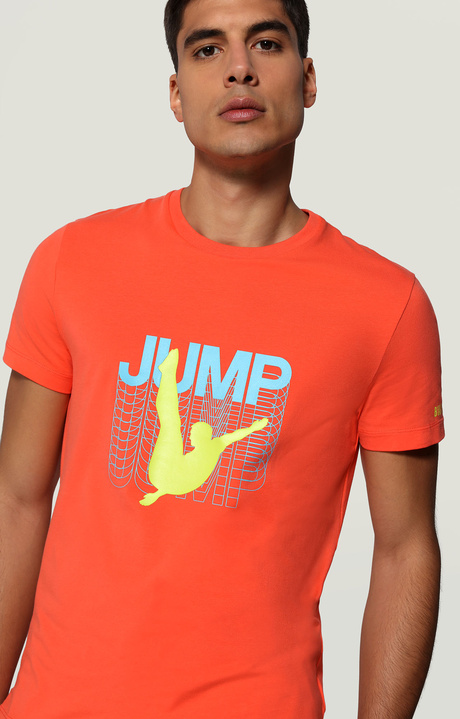 Men's T-shirt with Dive print, ORANGE Men's T-shirt with Dive print, ORANGE, hi-res-1