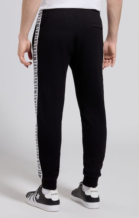 Men's joggers with tape, BLACK Men's joggers with tape, BLACK, hi-res-1