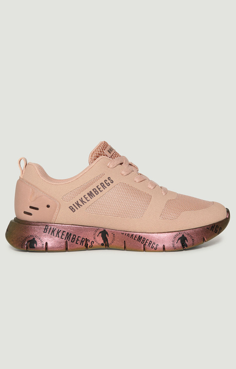 Women's sneakers Fleurienne with printed soles, ROSE Women's sneakers Fleurienne with printed soles, ROSE, hi-res-1