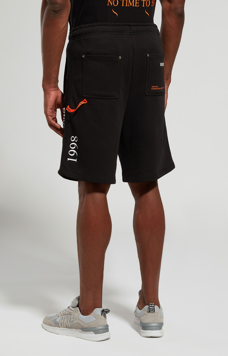 Men's fleece shorts, BLACK, hi-res-1