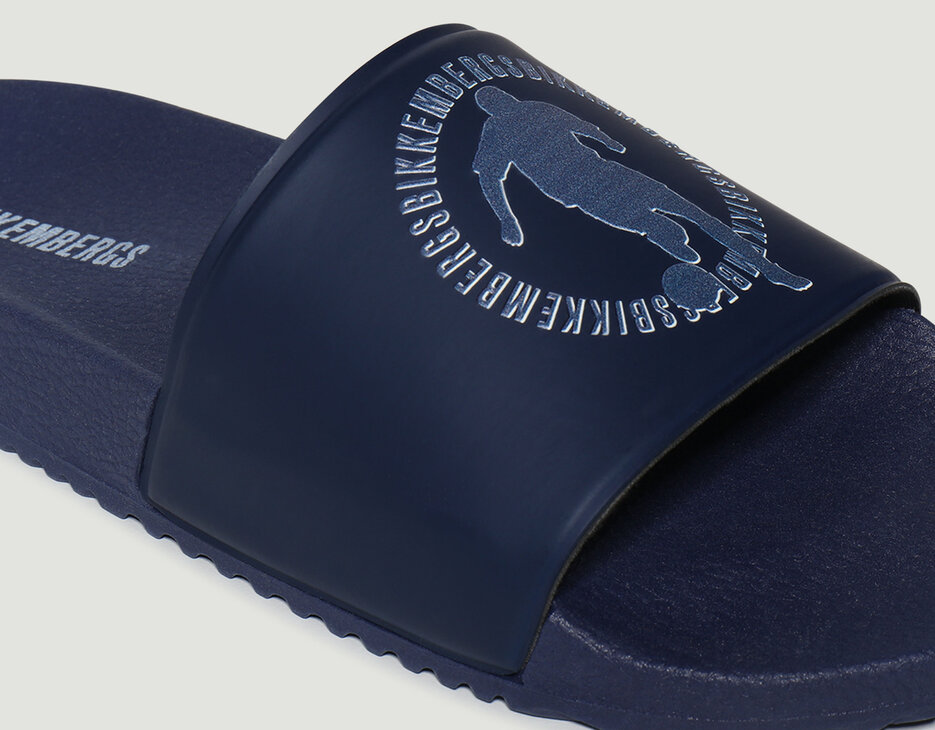 Men's pool slides, NAVY Men's pool slides, NAVY, hi-res-1