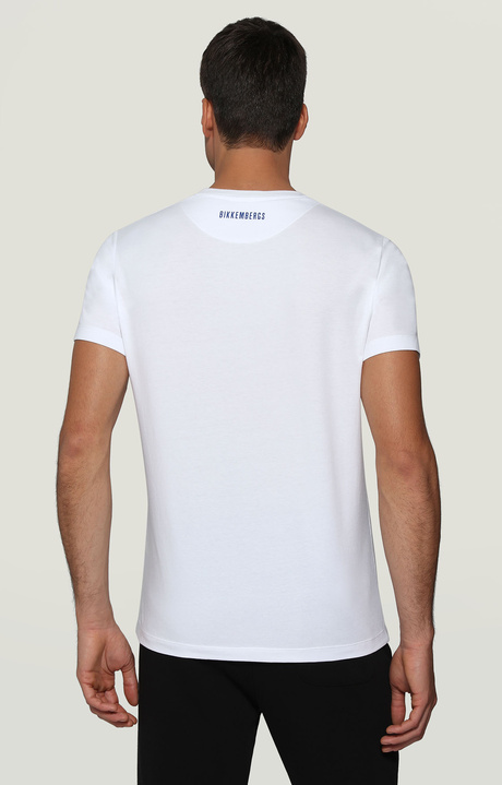 Men's T-shirt with ocean print, OPTICAL WHITE Men's T-shirt with ocean print, OPTICAL WHITE, hi-res-1