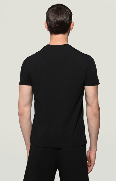 Men's T-shirt with raised print, BLACK Men's T-shirt with raised print, BLACK, hi-res-1