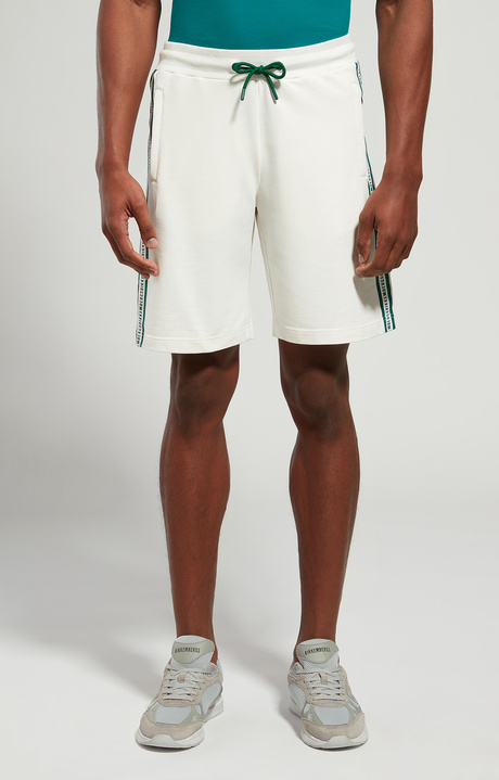 Men's shorts with stripes, MARSHMALLOW, hi-res-1