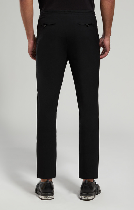 Fresco wool men's pants, BLACK, hi-res-1