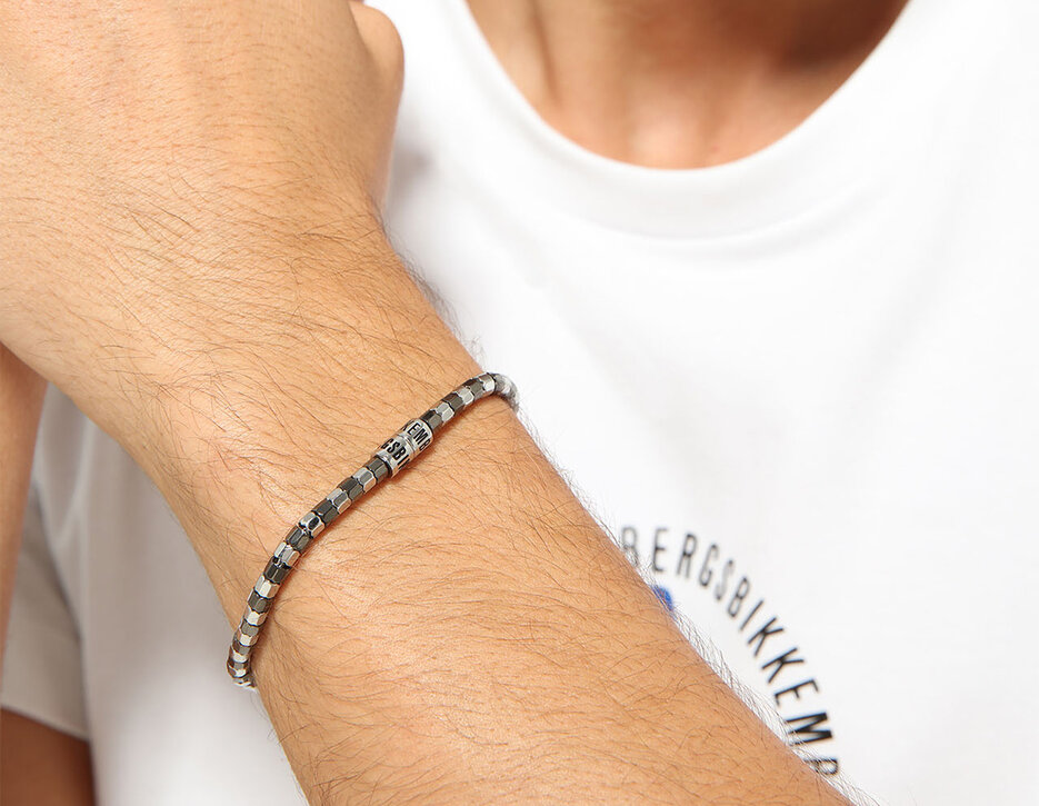 Bikkembergs men's bracelet with two-tone elements, 350 Bikkembergs men's bracelet with two-tone elements, 350, hi-res-1