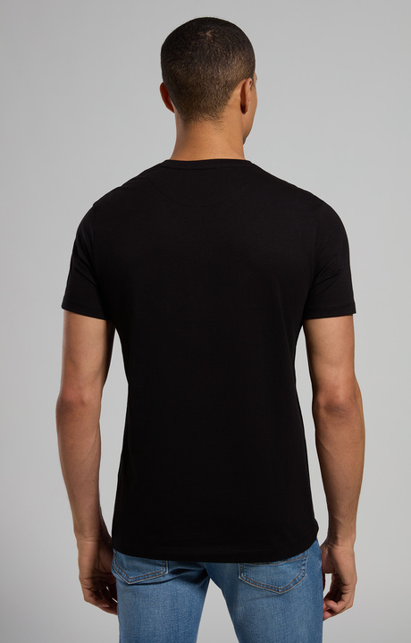 Slub cotton men's T-shirt, BLACK Slub cotton men's T-shirt, BLACK, hi-res-1