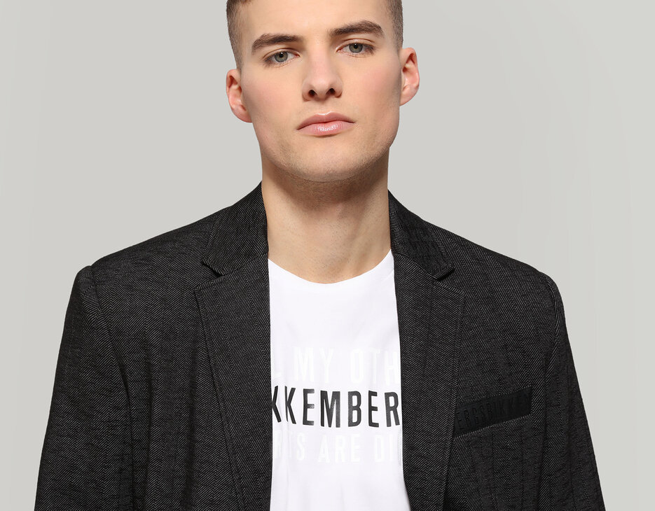 Men's blazer jacket  in Punto Milano, BLACK Men's blazer jacket  in Punto Milano, BLACK, hi-res-1