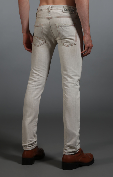 Men's 5-pocket slim fit jeans, BEIGE Men's 5-pocket slim fit jeans, BEIGE, hi-res-1