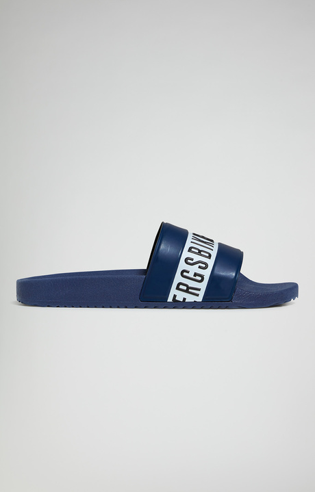 Men's rubber sliders - Pool, NAVY/WHITE Men's rubber sliders - Pool, NAVY/WHITE, hi-res-1