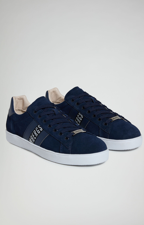 Recoba M men's sneakers with eco fur, NAVY Recoba M men's sneakers with eco fur, NAVY, hi-res-1