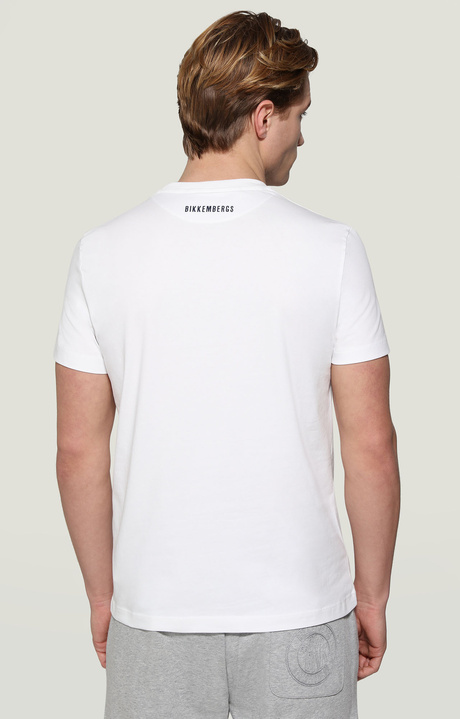 Men's T-shirt with soccer print, OPTICAL WHITE Men's T-shirt with soccer print, OPTICAL WHITE, hi-res-1