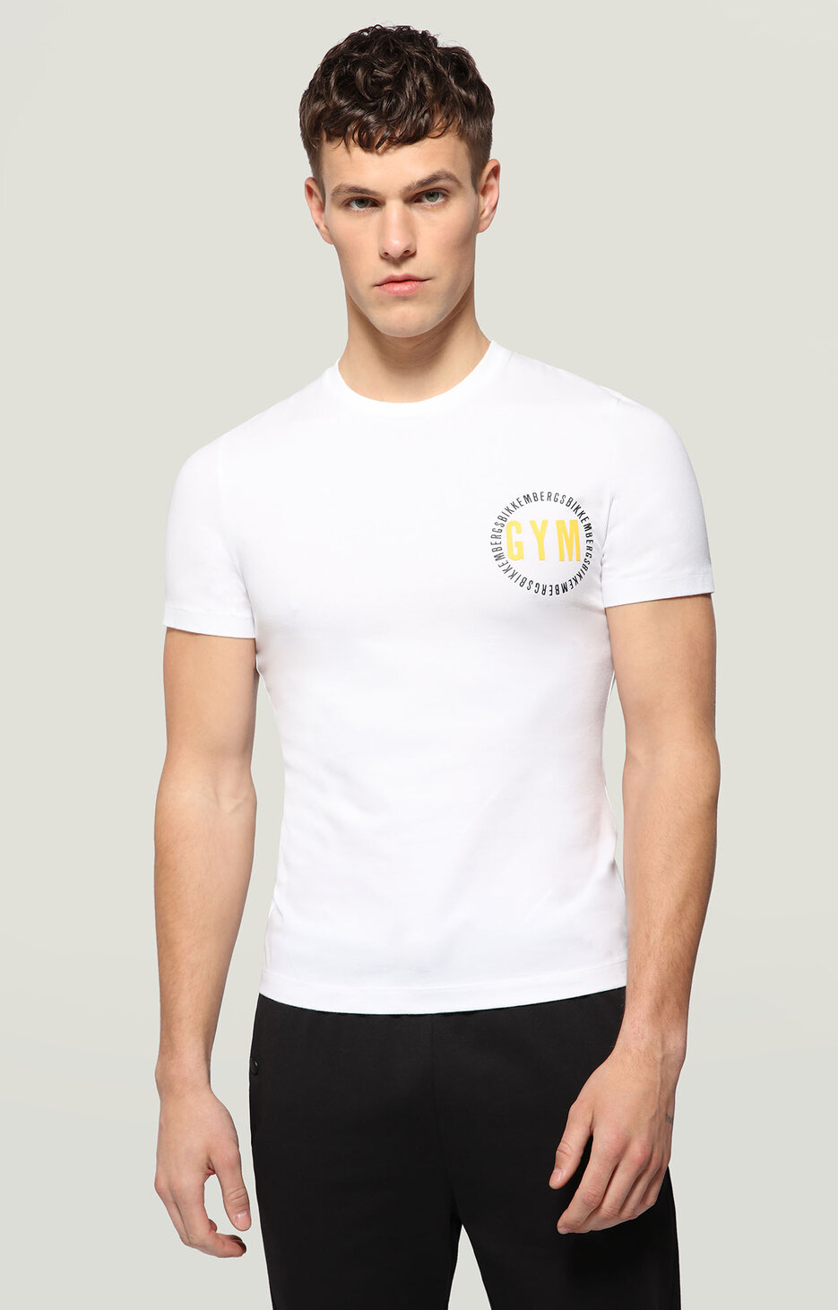 Men's T-shirt with Gym print, OPTICAL WHITE Men's T-shirt with Gym print, OPTICAL WHITE, hi-res-1