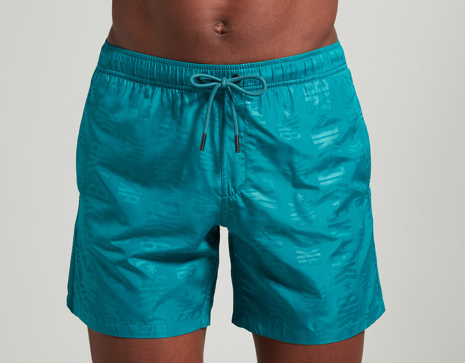 Men's boardshorts with tonal print, EVERGLADE Men's boardshorts with tonal print, EVERGLADE, hi-res-1