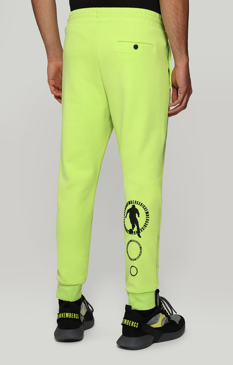 Men's fleece sweatpants with Soccer print, GREEN Men's fleece sweatpants with Soccer print, GREEN, hi-res-1