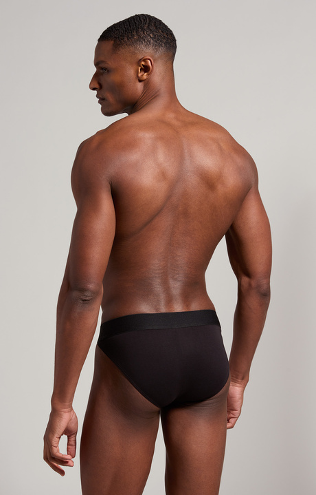2-pack men's briefs elasticized waist, BLACK 2-pack men's briefs elasticized waist, BLACK, hi-res-1