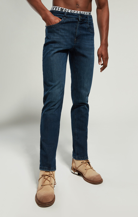 Regular fit men's jeans, BLUE DENIM  DARK LAV.4, hi-res-1