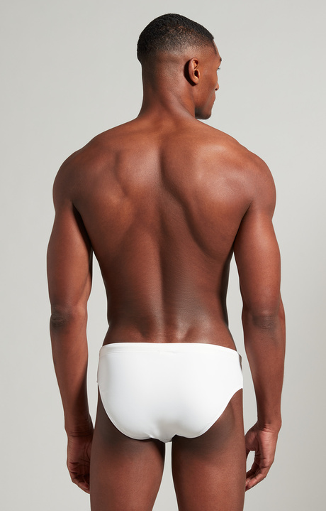 Men's swim briefs, WHITE Men's swim briefs, WHITE, hi-res-1