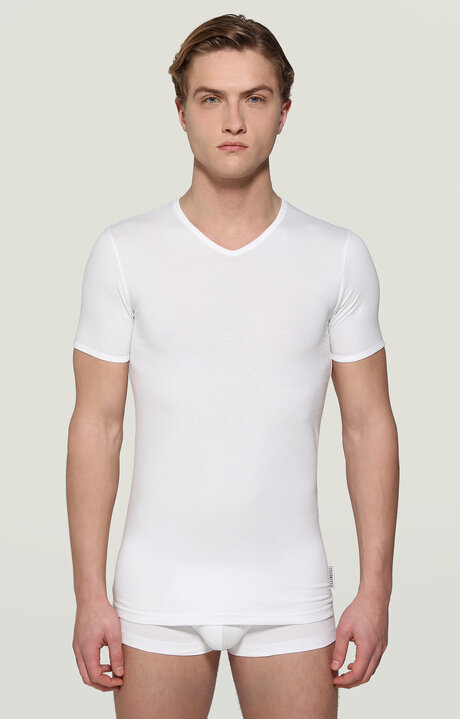 T-SHIRT (V-NECK), WHITE, hi-res-1