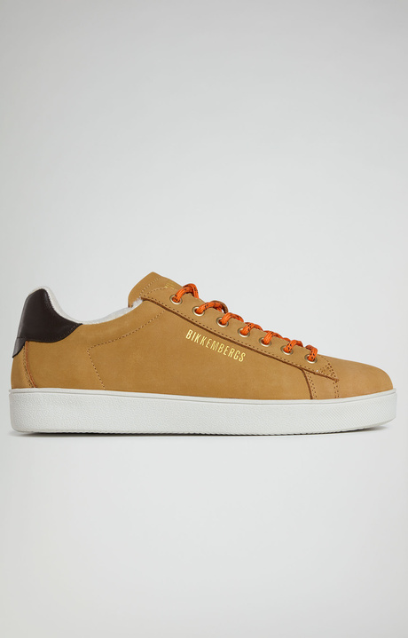 Recoba M men's sneakers with eco fur, DARK HONEY/BLACK Recoba M men's sneakers with eco fur, DARK HONEY/BLACK, hi-res-1