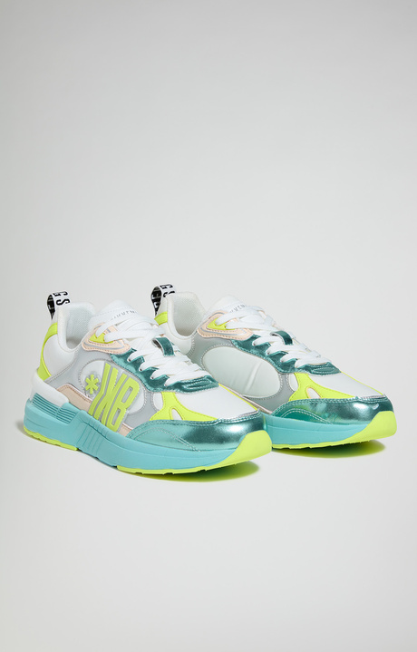 Women's sneakers - Dunga W, LIGHT GREEN/WHITE/FLUO YELLOW/SILVER/PINK Women's sneakers - Dunga W, LIGHT GREEN/WHITE/FLUO YELLOW/SILVER/PINK, hi-res-1