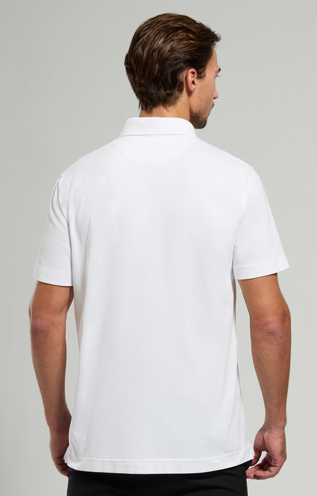 Men's piquet polo shirt, WHITE Men's piquet polo shirt, WHITE, hi-res-1