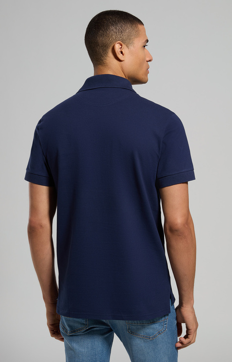 Men's stretch piquet polo shirt, DRESS BLUES Men's stretch piquet polo shirt, DRESS BLUES, hi-res-1