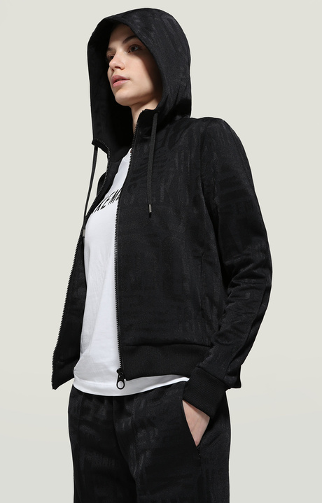 Women's sweatshirt - jacquard, BLACK, hi-res-1