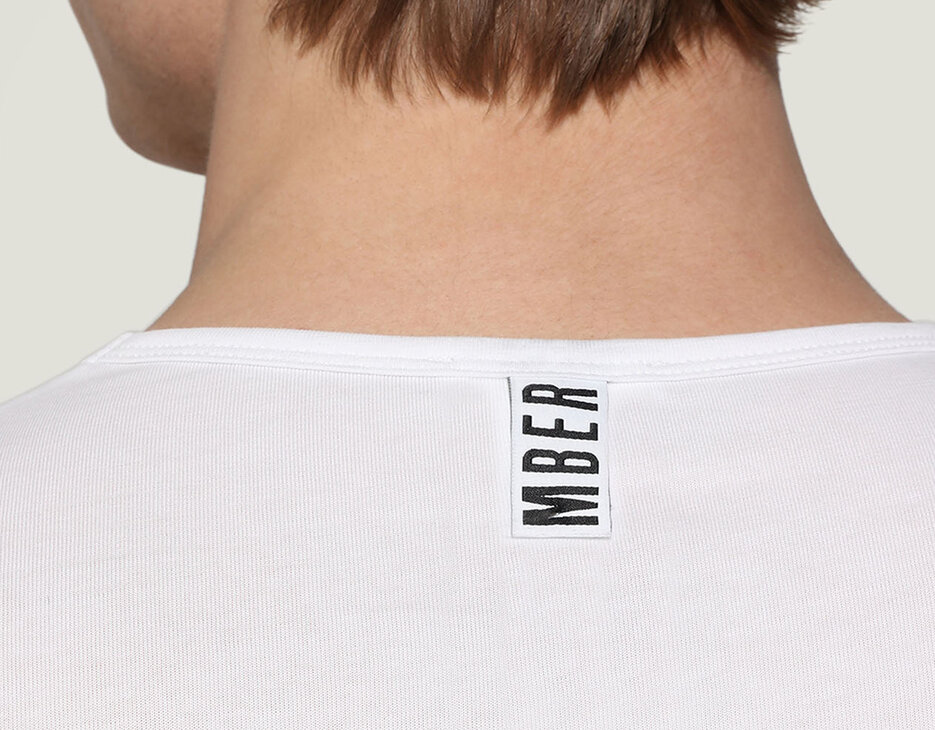Men's round neck undershirt, WHITE Men's round neck undershirt, WHITE, hi-res-1