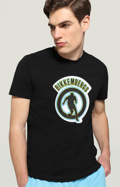 Men's T-shirt with 3D print, BLACK Men's T-shirt with 3D print, BLACK, hi-res-1