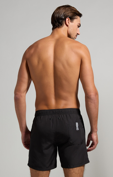 Striped men's boardshorts, BLACK, hi-res-1