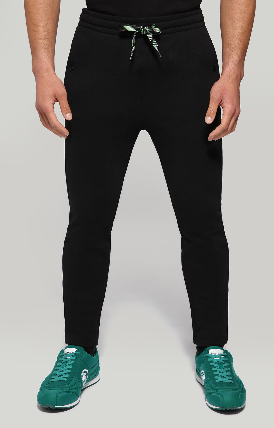 Sweatpants with applique, BLACK Sweatpants with applique, BLACK, hi-res-1