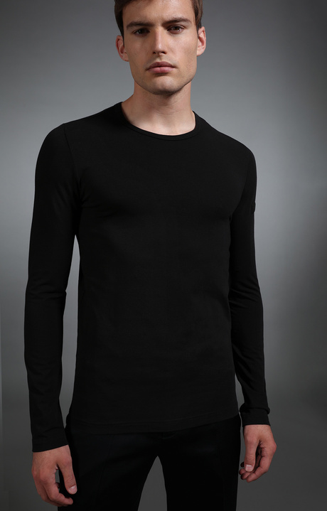Men's black long sleeve t-shirt, BLACK Men's black long sleeve t-shirt, BLACK, hi-res-1