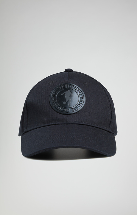Men's baseball cap with patch, BLACK Men's baseball cap with patch, BLACK, hi-res-1