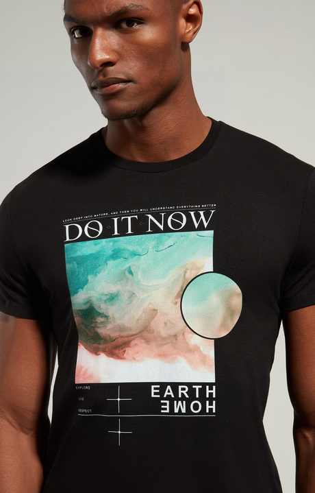 Men's print T-shirt, BLACK, hi-res-1